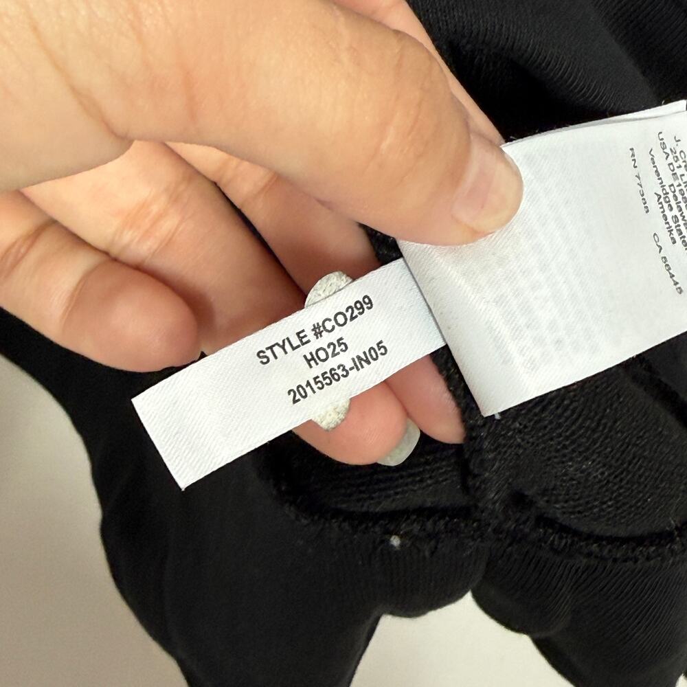 J Crew Party Drinks Embroidered Sweatshirt Women's Size XL Black Knit Preppy NWT - Picture 7 of 8